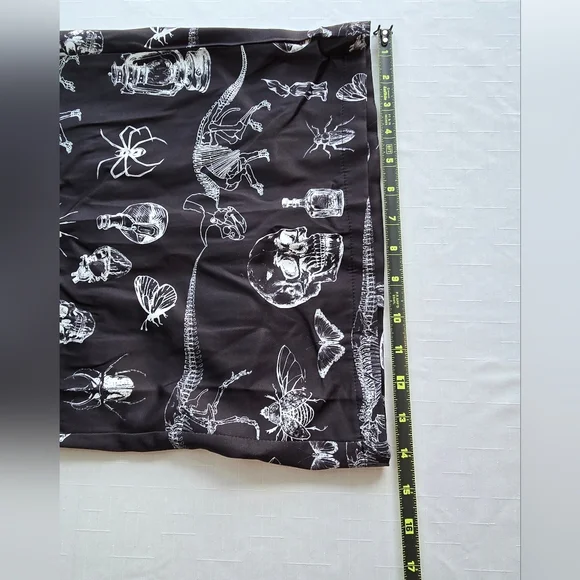 ROMWE Black and White Gothic Print Overalls Jumpsuit Whimsygoth Apothecary - Picture 6 of 11